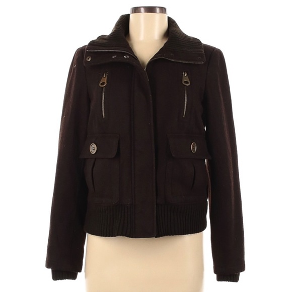 Zara Jackets & Blazers - LAST CALL Zara Basic Bomber Utility Jacket Wool Blend